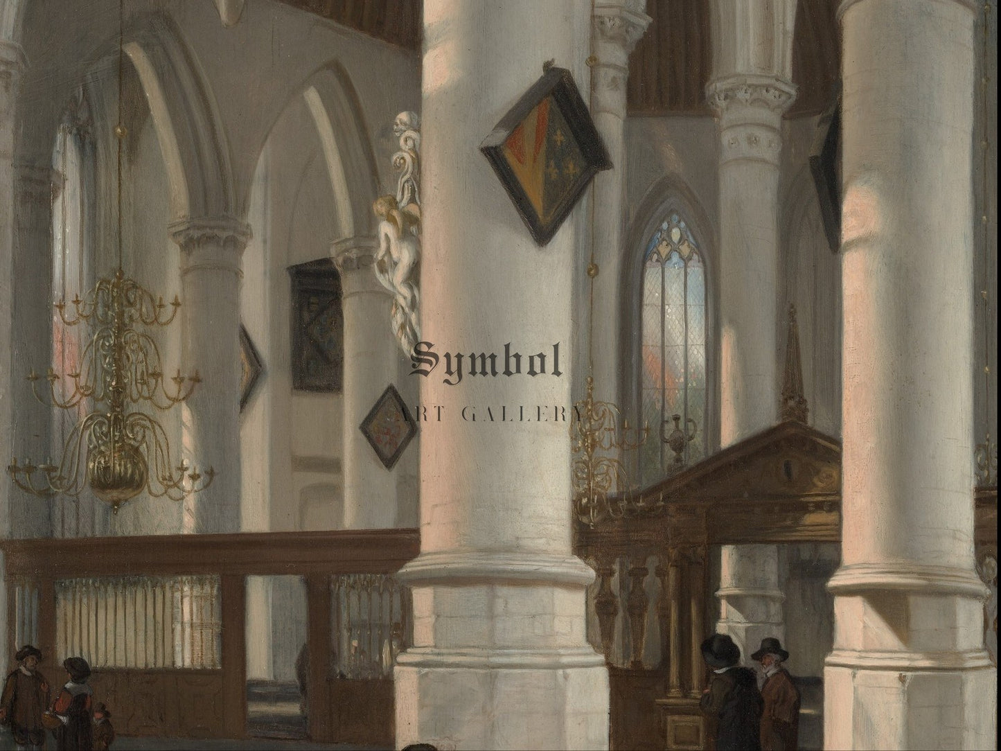 Interior of the Oude Kerk, Delft by Emanuel de Witte 1650, Wall Art Print, Fine Art Reproduction, Museum Quality Decor, Poster