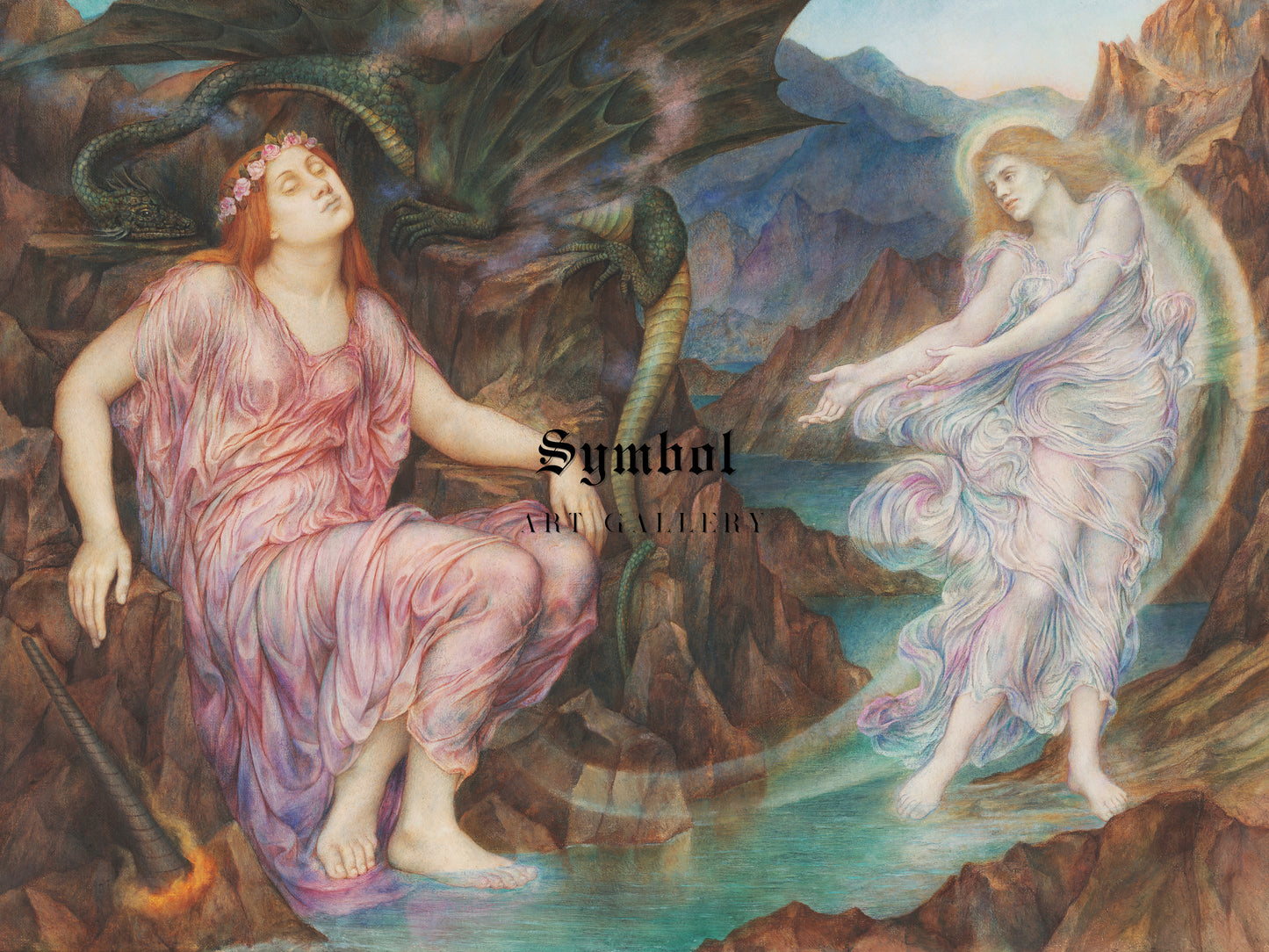 The Passing of the Soul at Death by Evelyn De Morgan 1914, Wall Art Print, Fine Art Reproduction, Museum Quality Decor, Poster