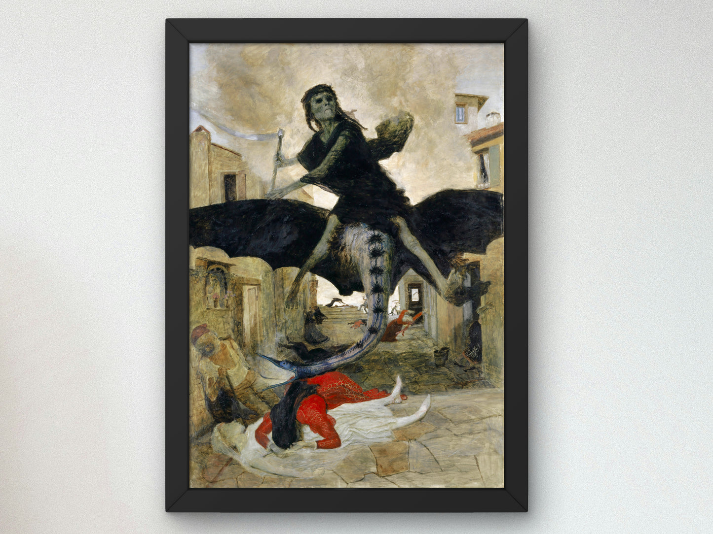 The Plague by Arnold Böcklin 1898, Wall Art Print, Fine Art Reproduction, Museum Quality Decor, Poster