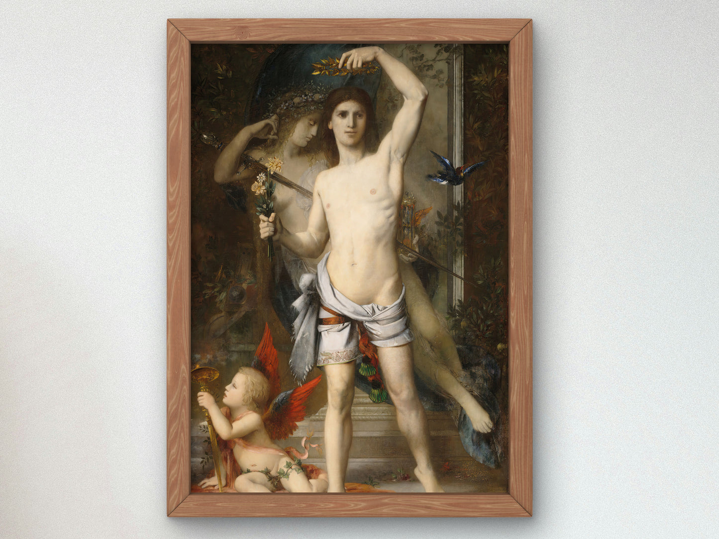 The Young Man and Death by Gustave Moreau 1856, Wall Art Print, Fine Art Reproduction, Museum Quality Decor, Poster