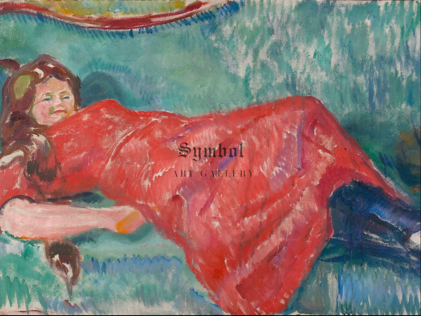 On the Sofa by Edvard Munch 1913, Wall Art Print, Fine Art Reproduction, Museum Quality Decor, Poster