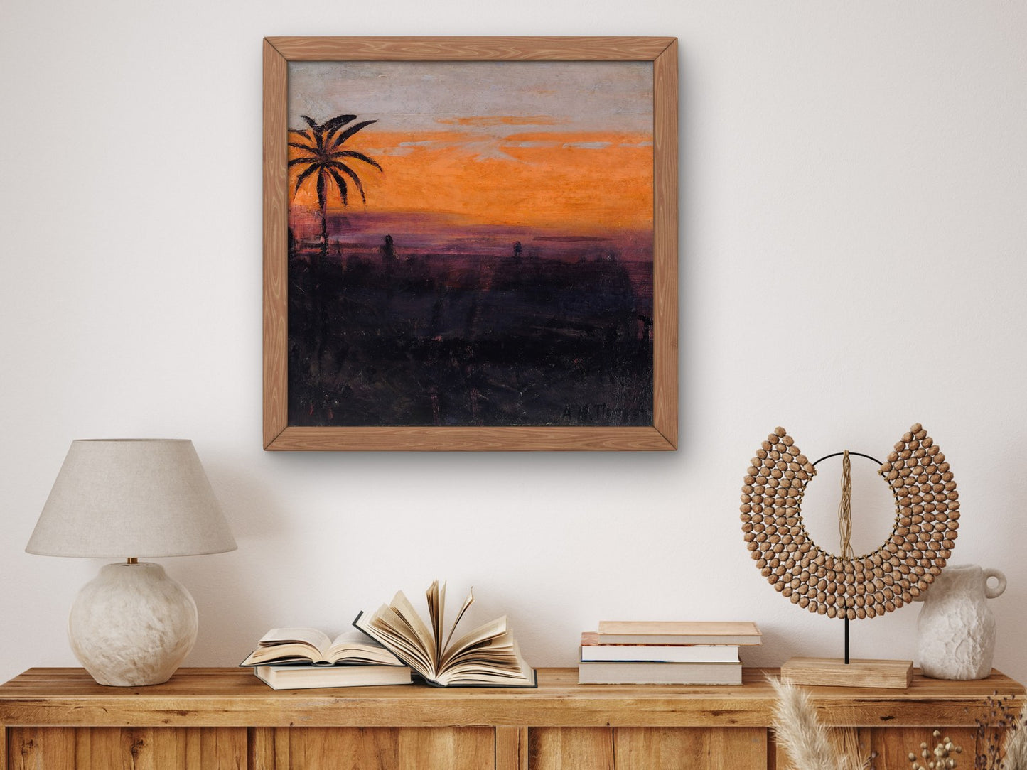 The Sky Simulated by Red Flamingoes by Abbott Handerson Thayer 1909, Wall Art Print, Fine Art Reproduction, Museum Quality Decor, Poster