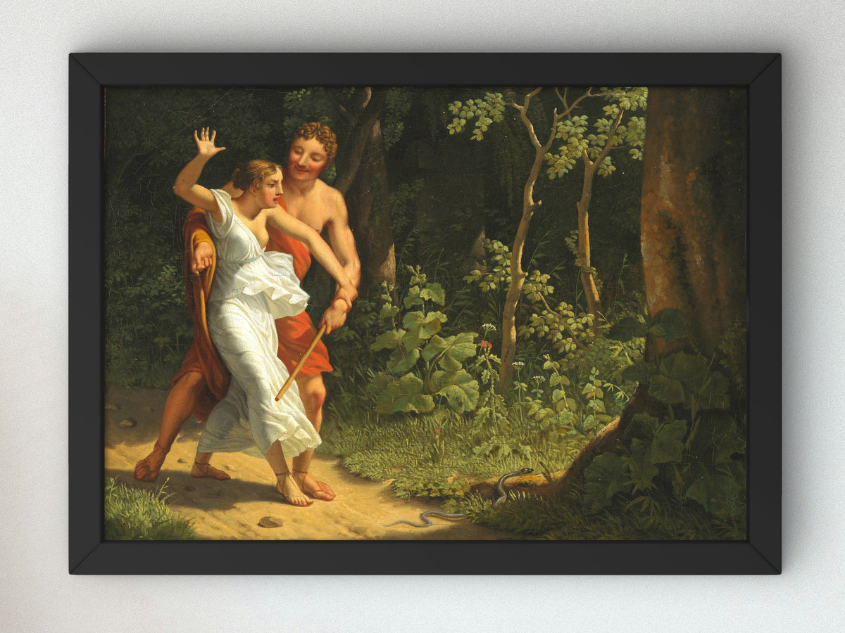 A Seduction Scene in a Forest by Christoffer Wilhelm Eckersberg 1811, Wall Art Print, Fine Art Reproduction, Museum Quality Decor, Poster