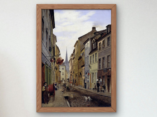 Parocialstrasse by Eduard Gaertner 1831, Wall Art Print, Fine Art Reproduction, Museum Quality Decor, Poster