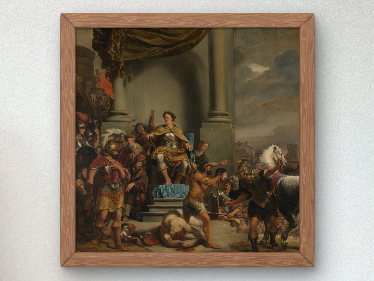 Consul Titus Manlius Torquatus Orders the Beheading of His Son by Ferdinand Bol 1661, Wall Art Print, Fine Art Reproduction, Museum Quality