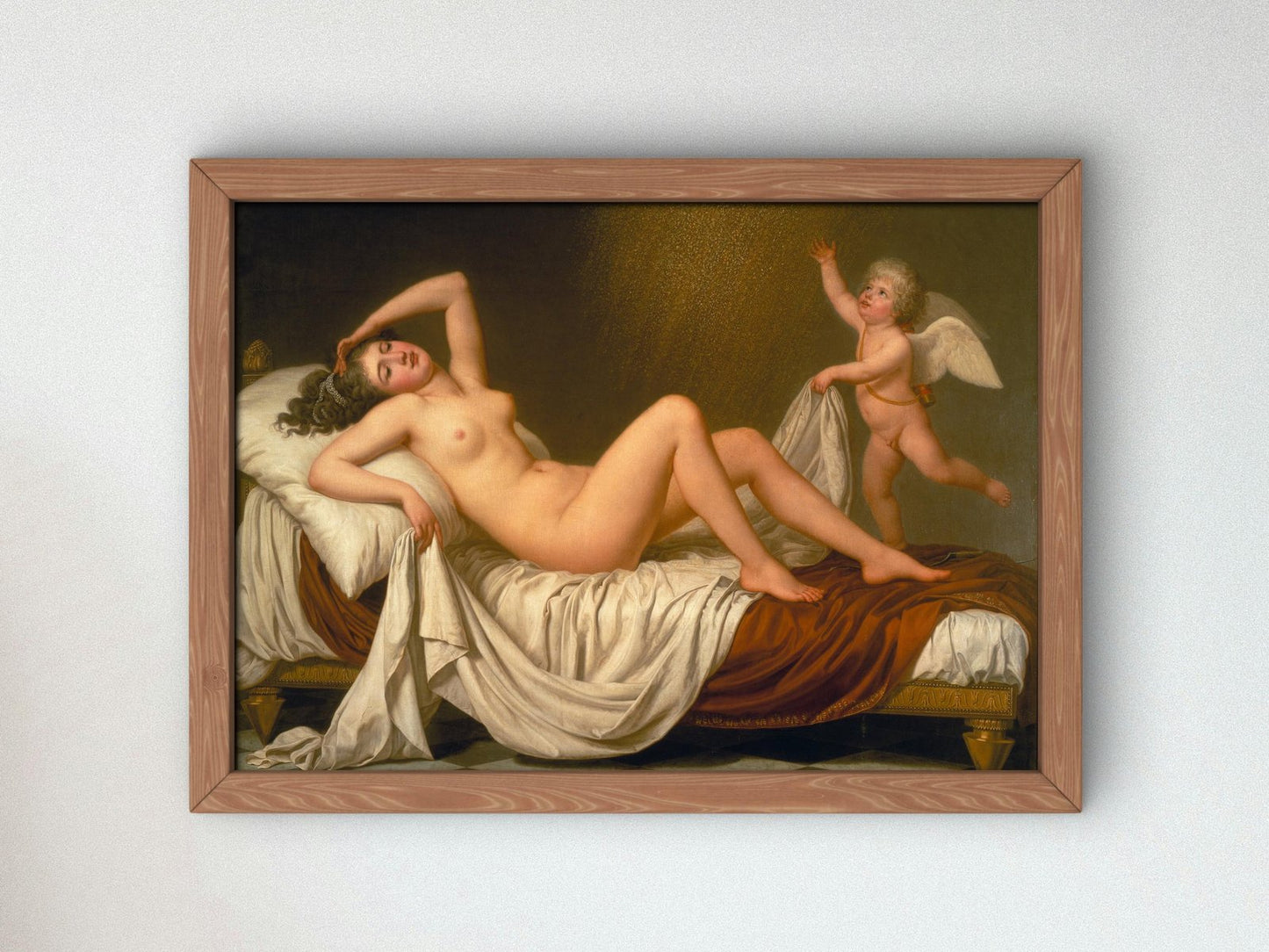 Danae and the Shower of Gold by Adolf Ulrik Wertmüller, 1787, Rococo Neoclassicism, fine art print
