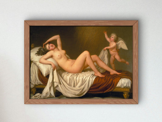 Danae and the Shower of Gold by Adolf Ulrik Wertmüller, 1787, Rococo Neoclassicism, fine art print