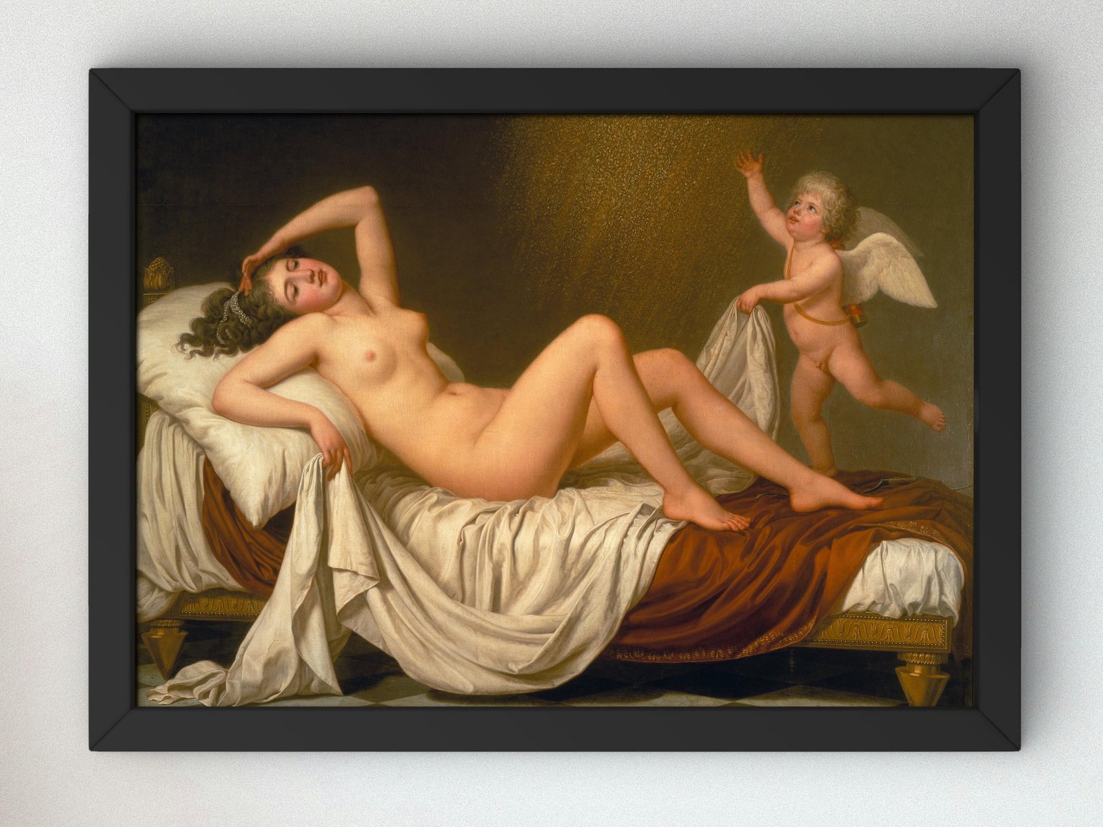 Danae and the Shower of Gold by Adolf Ulrik Wertmüller, 1787, Rococo Neoclassicism, fine art print