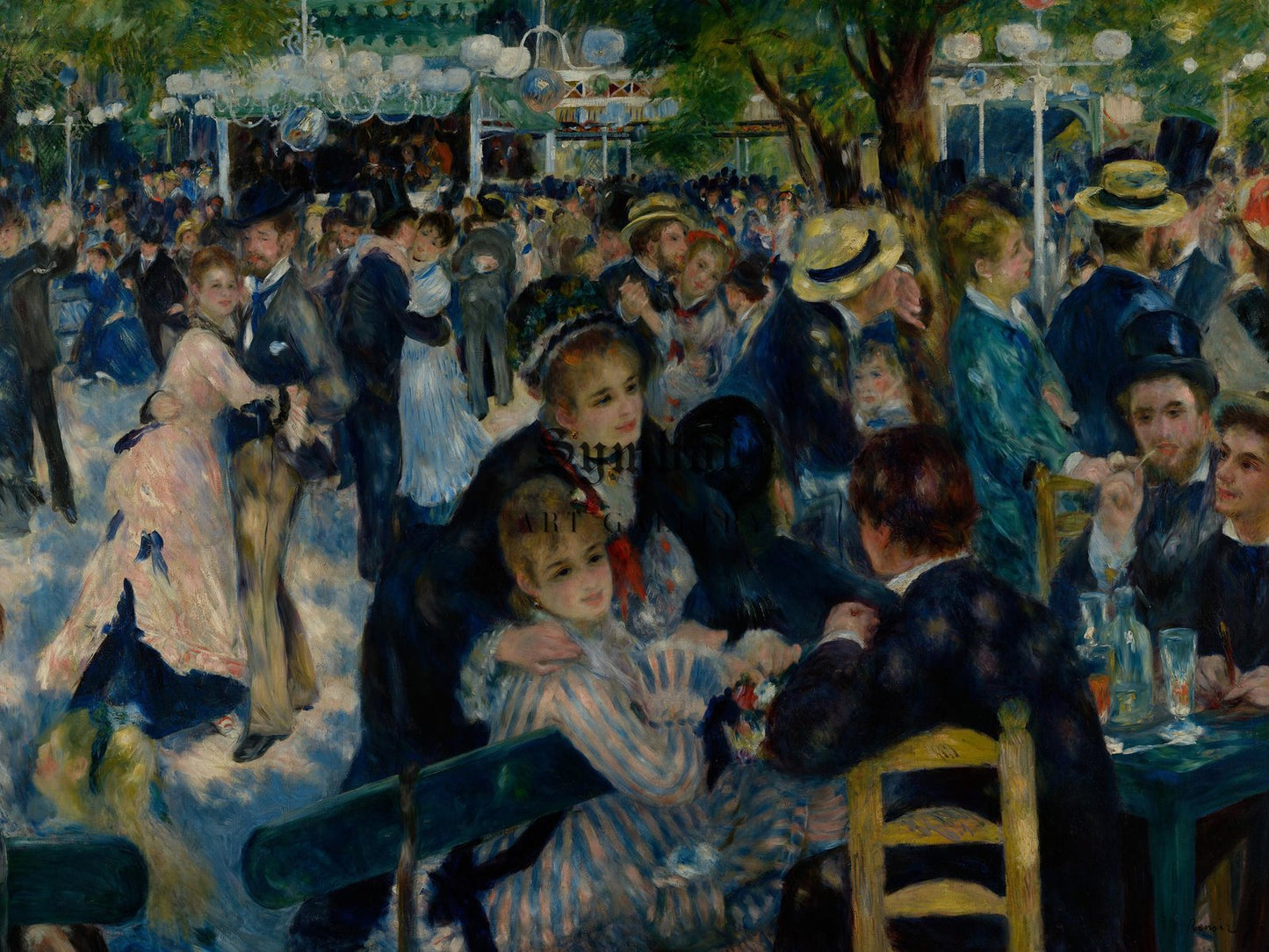 Dance at Le Moulin de la Galette by Pierre-Auguste Renoir, 1876, Impressionism, fine art print
