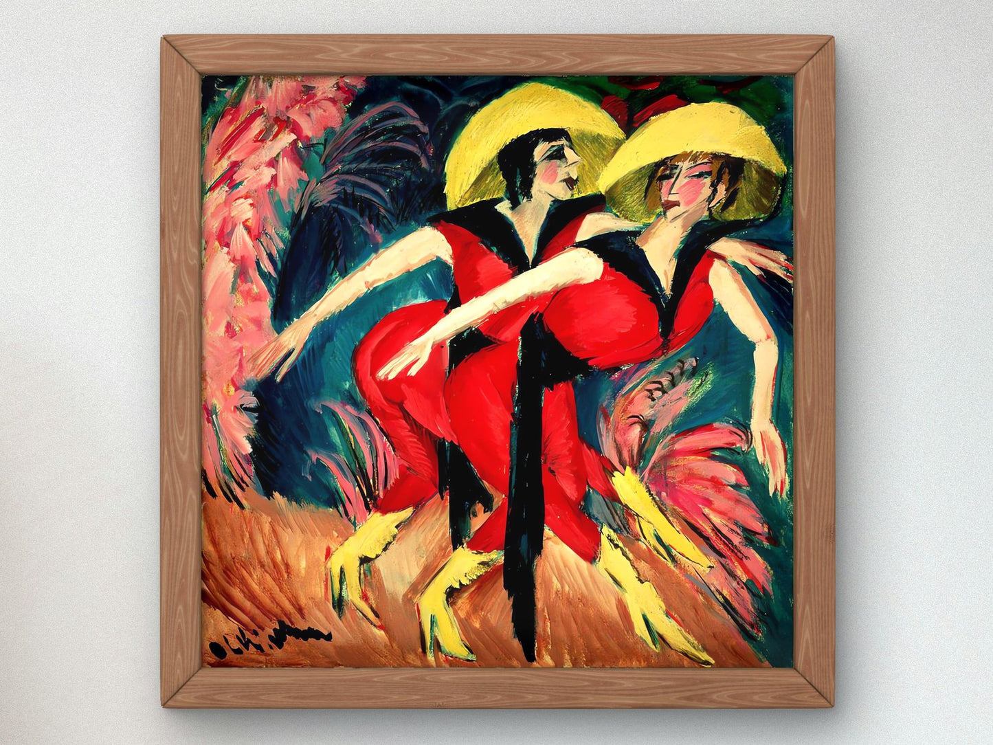 Dancers in Red by Ernst Ludwig Kirchner, 1914, Expressionism and Fauvism, fine art print