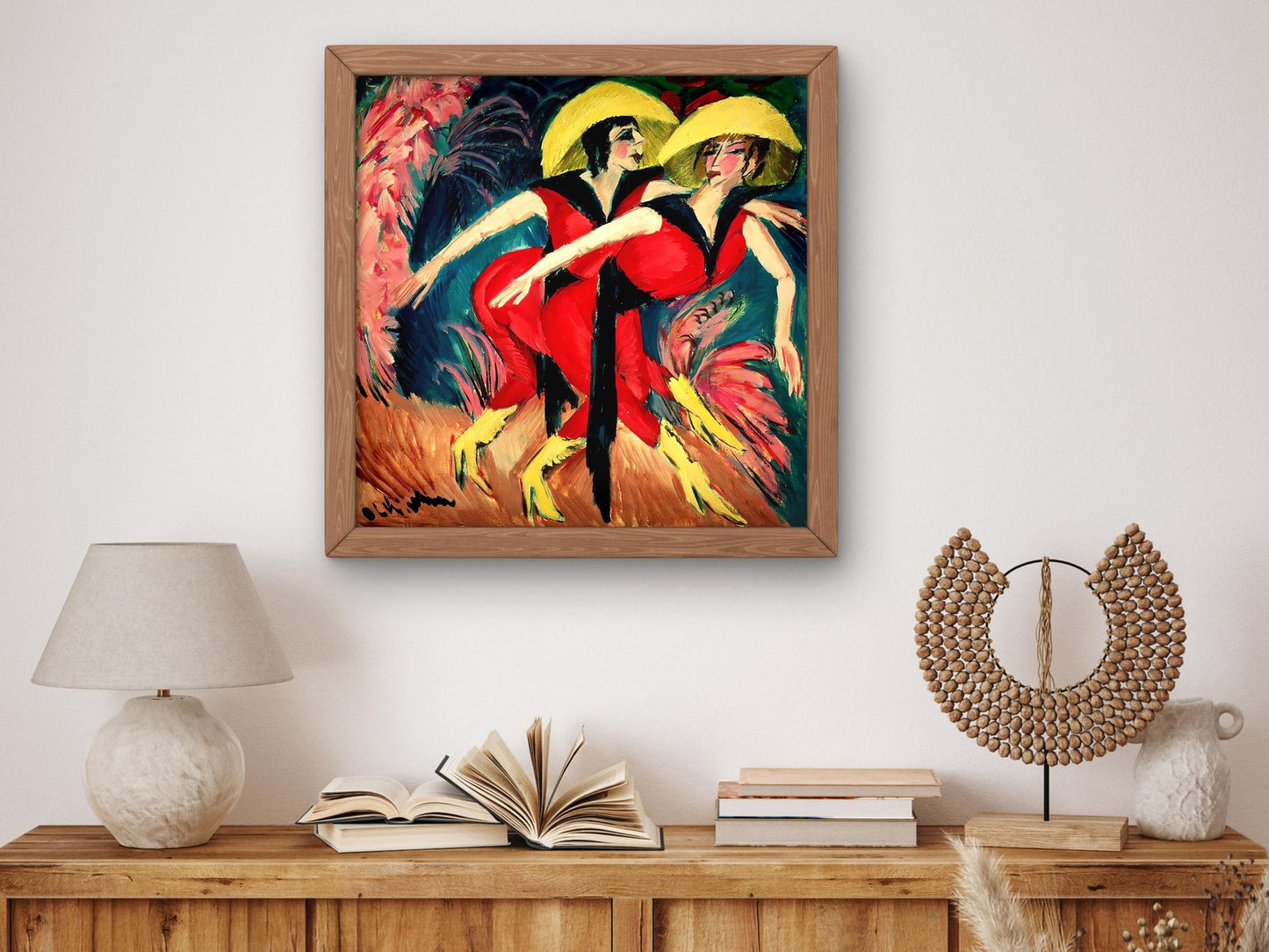 Dancers in Red by Ernst Ludwig Kirchner, 1914, Expressionism and Fauvism, fine art print