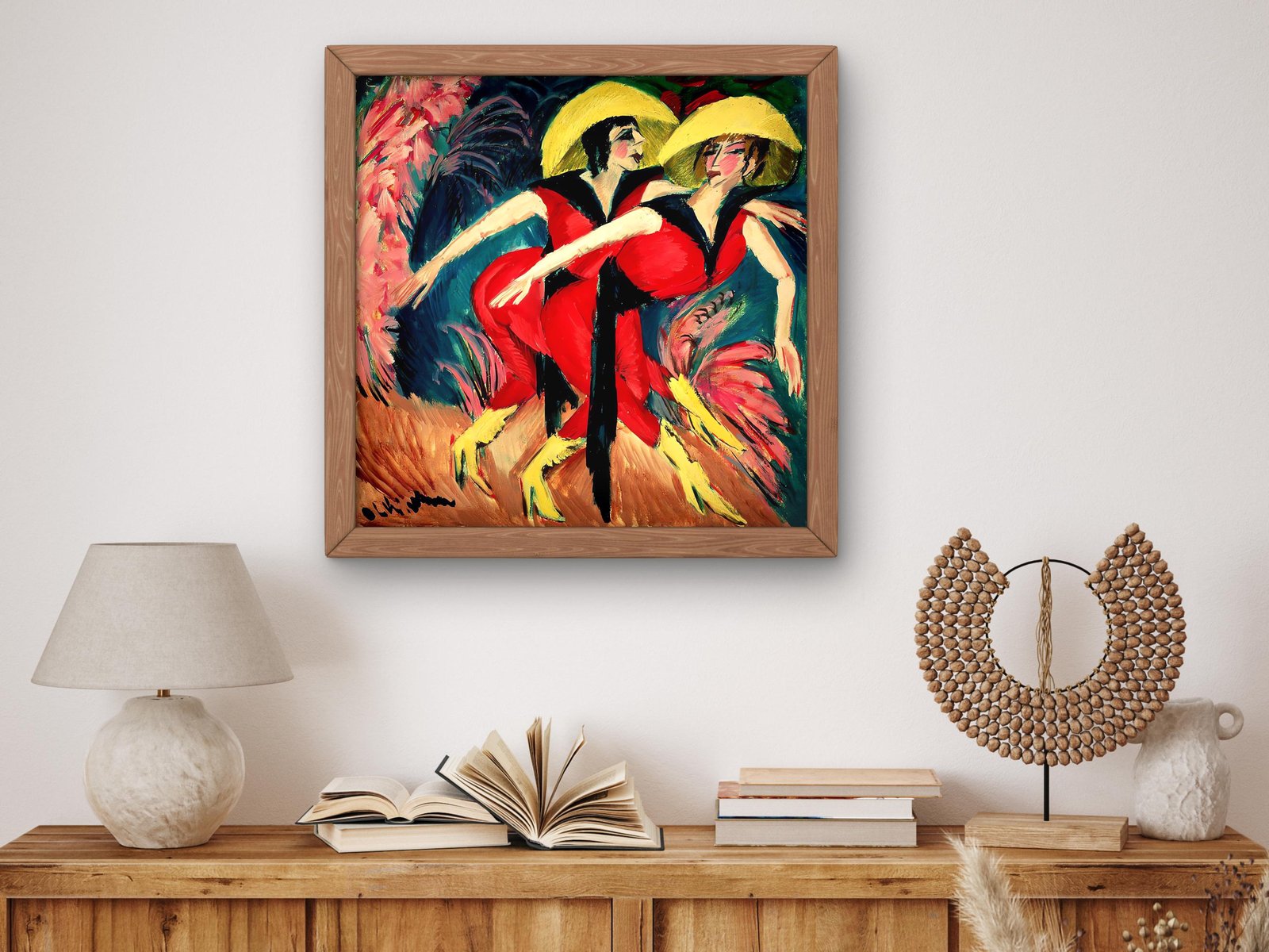Dancers in Red by Ernst Ludwig Kirchner, 1914, Expressionism and Fauvism, fine art print