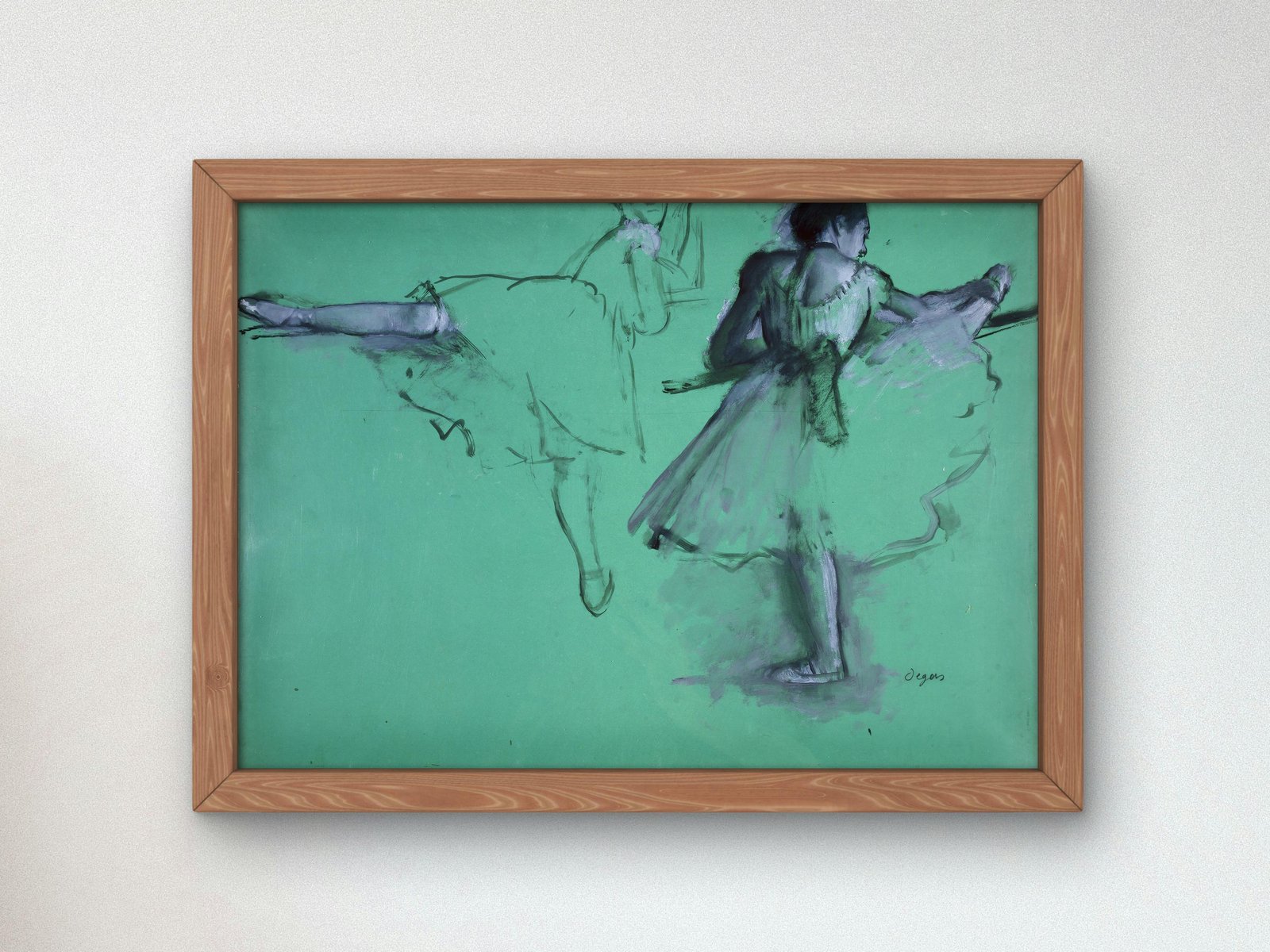 Dancers Practising at the Barre by Edgar Degas, 1877, Impressionism, fine art print