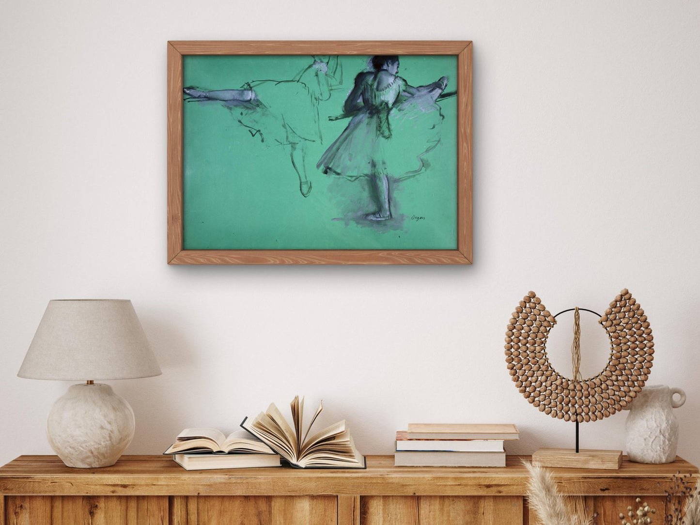 Dancers Practising at the Barre by Edgar Degas, 1877, Impressionism, fine art print