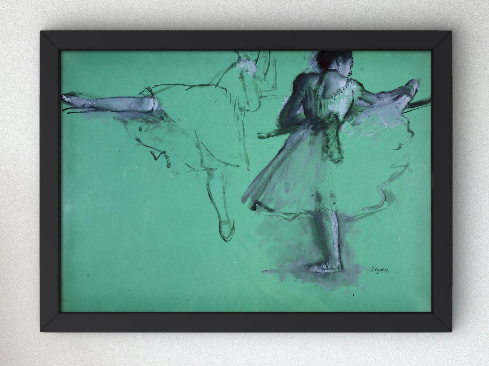 Dancers Practising at the Barre by Edgar Degas, 1877, Impressionism, fine art print