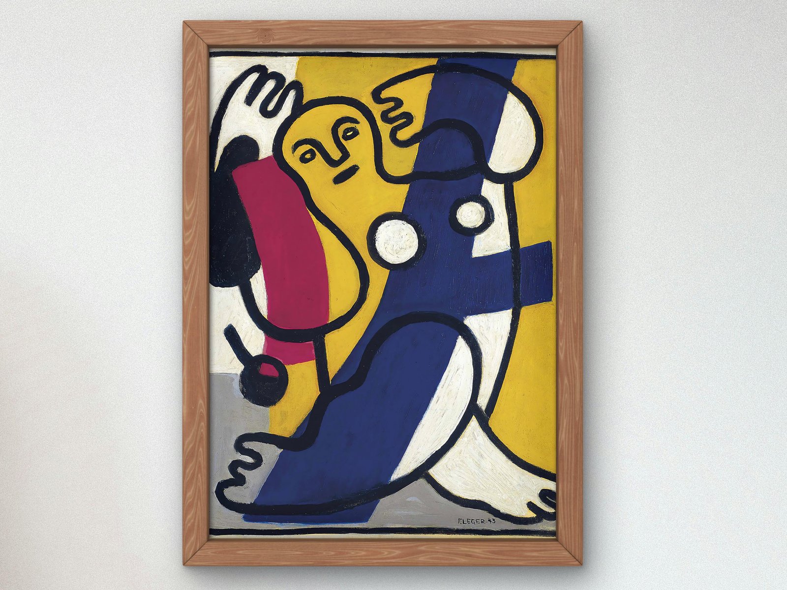 Danseuse en jaune et bleu by Fernand Léger, 1943, Cubism and Abstract Art, fine art print