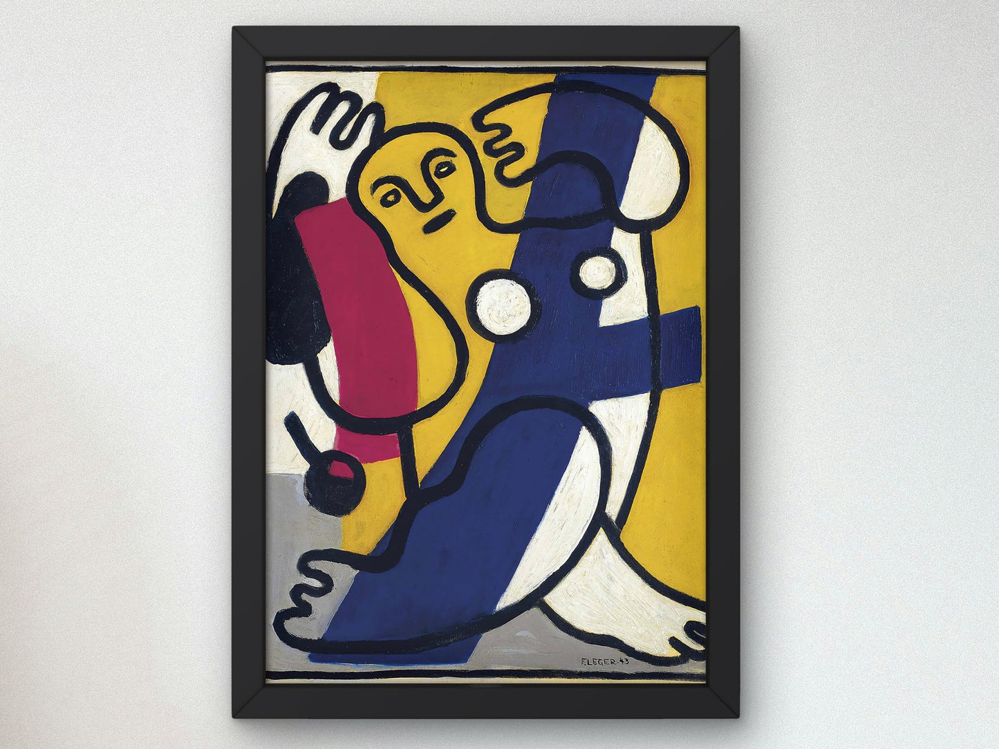 Danseuse en jaune et bleu by Fernand Léger, 1943, Cubism and Abstract Art, fine art print
