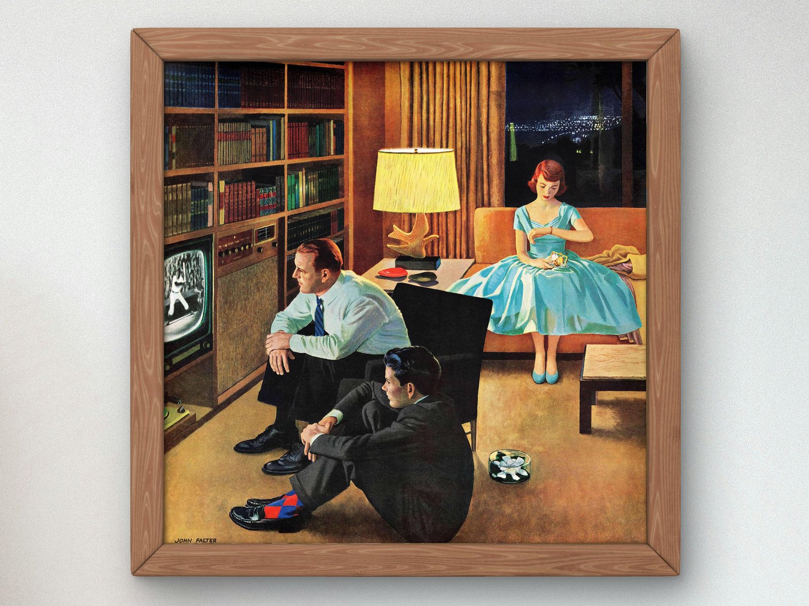 Date with the Television by John Philip Falter, 1956, Art Deco and American Modernism, fine art print