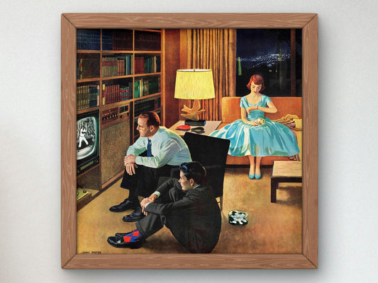 Date with the Television by John Philip Falter, 1956, Art Deco and American Modernism, fine art print