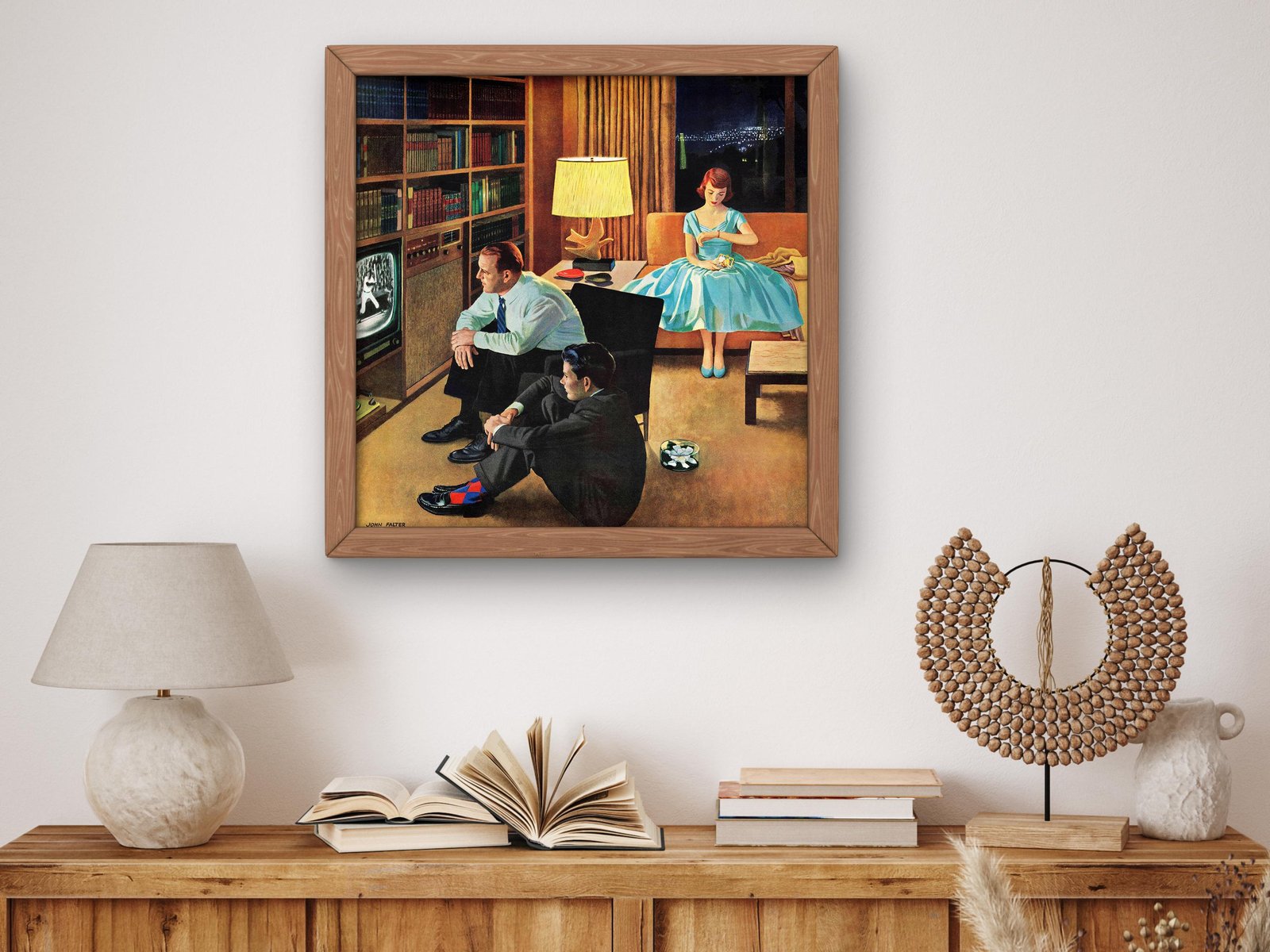 Date with the Television by John Philip Falter, 1956, Art Deco and American Modernism, fine art print