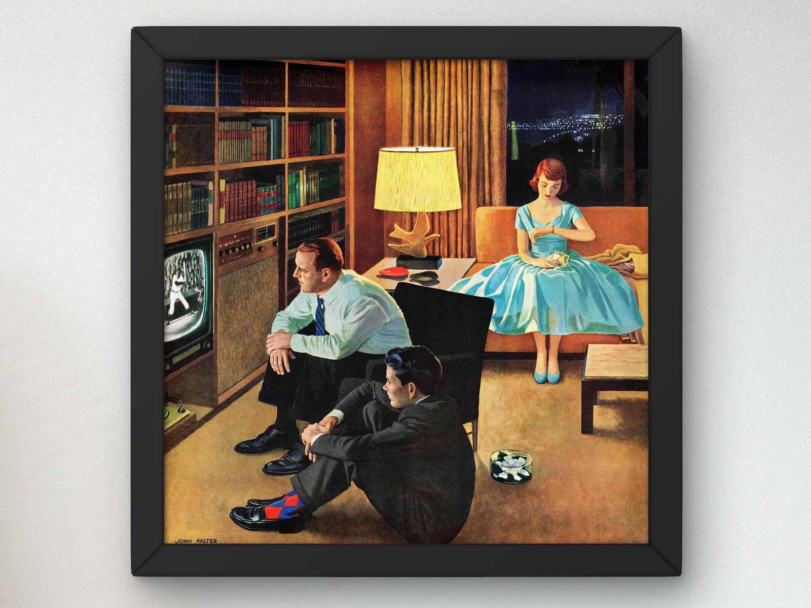 Date with the Television by John Philip Falter, 1956, Art Deco and American Modernism, fine art print