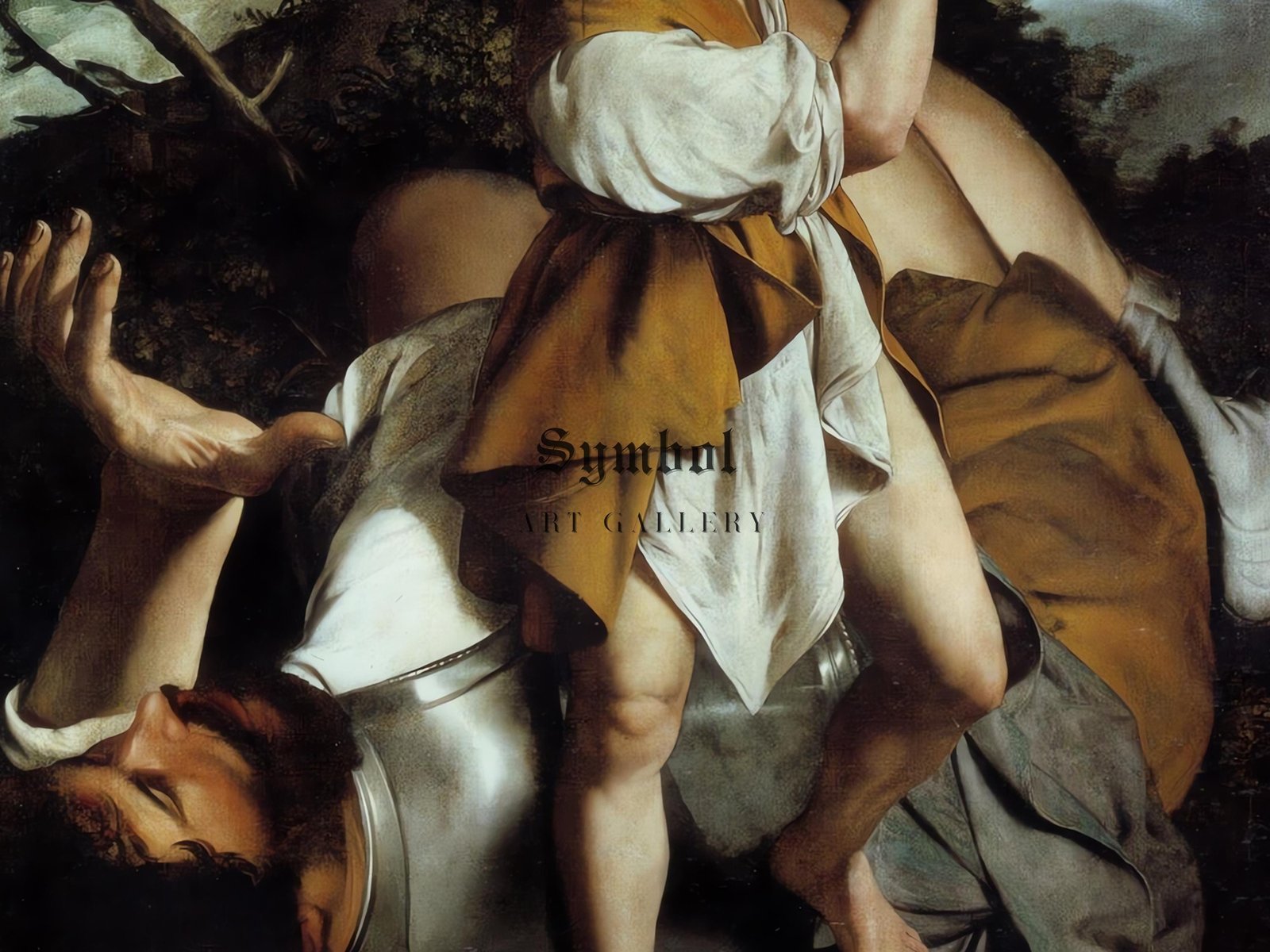 David and Goliath by Orazio Gentileschi, 1607, Baroque and Chiaroscuro, fine art print