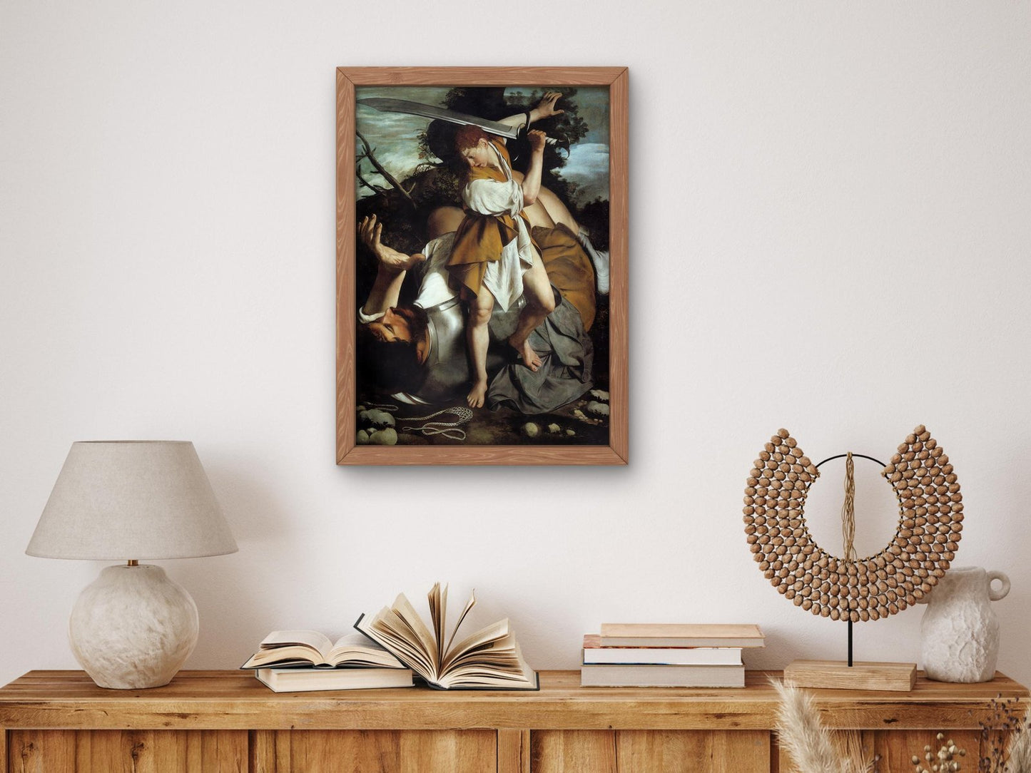 David and Goliath by Orazio Gentileschi, 1607, Baroque and Chiaroscuro, fine art print