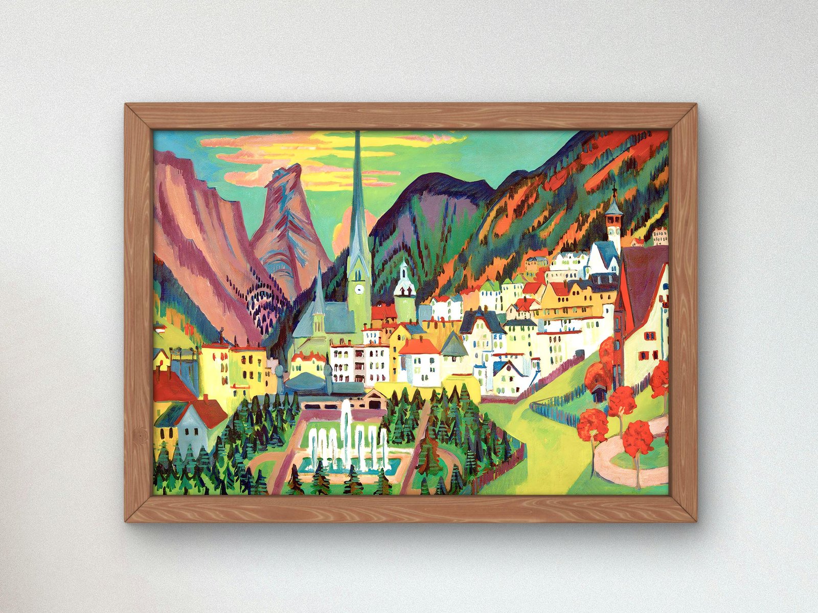 Davos in Summer by Ernst Ludwig Kirchner, 1919, Expressionism and Fauvism, fine art print