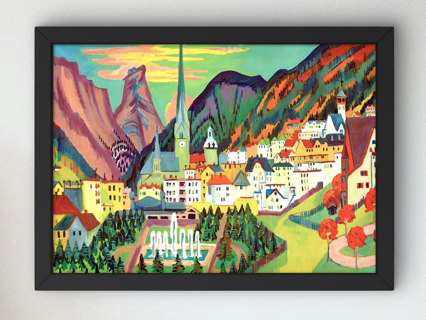 Davos in Summer by Ernst Ludwig Kirchner, 1919, Expressionism and Fauvism, fine art print
