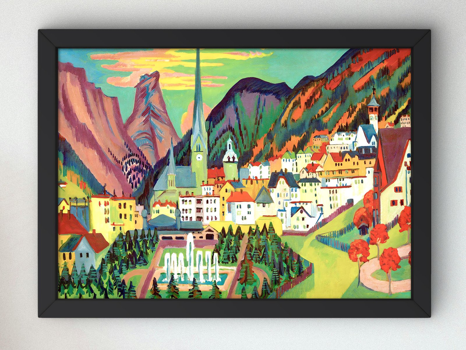Davos in Summer by Ernst Ludwig Kirchner, 1919, Expressionism and Fauvism, fine art print
