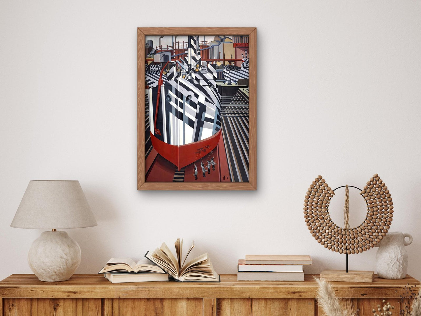 Dazzleships in Dry Dock at Liverpool by Edward Alexander Wadsworth, 1919, Cubism and Abstract Art, fine art print