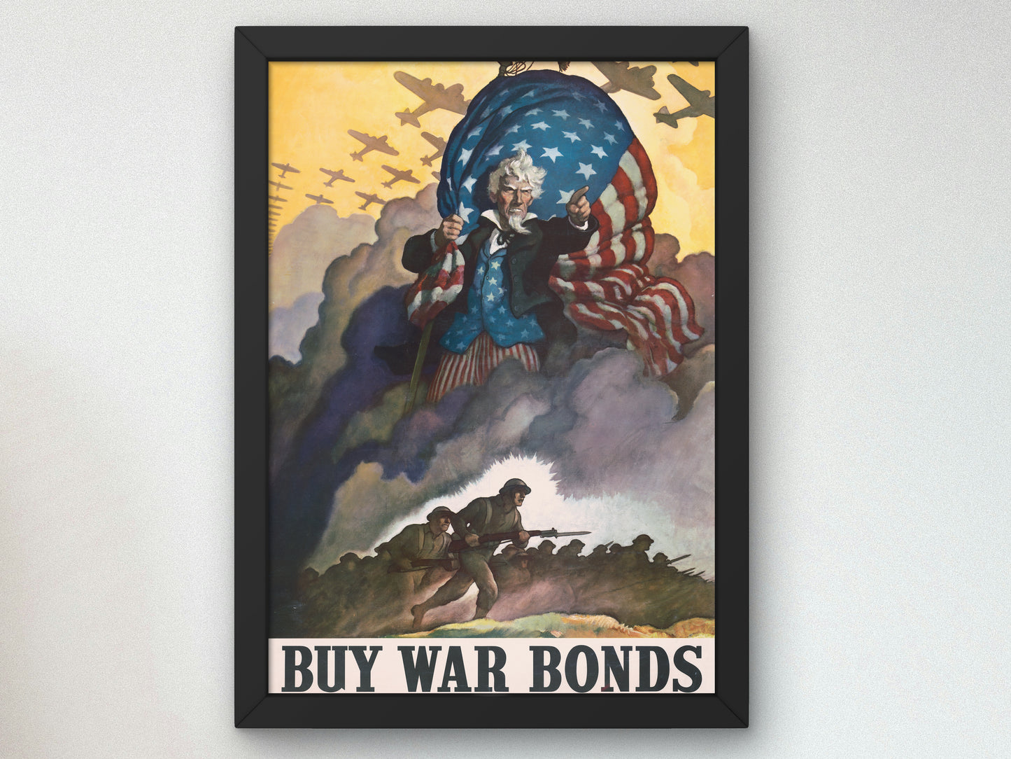 Buy War Bonds by Newell Convers Wyeth 1942, Wall Art Print, Fine Art Reproduction, Museum Quality Decor, Poster