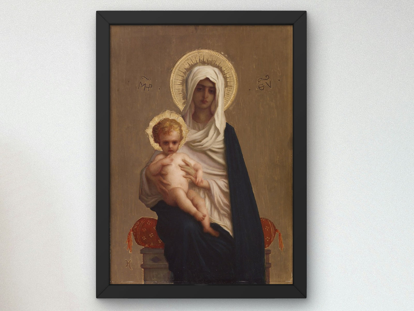 Virgin of the Deliverance by Ernest Hébert 1872, Wall Art Print, Fine Art Reproduction, Museum Quality Decor, Poster