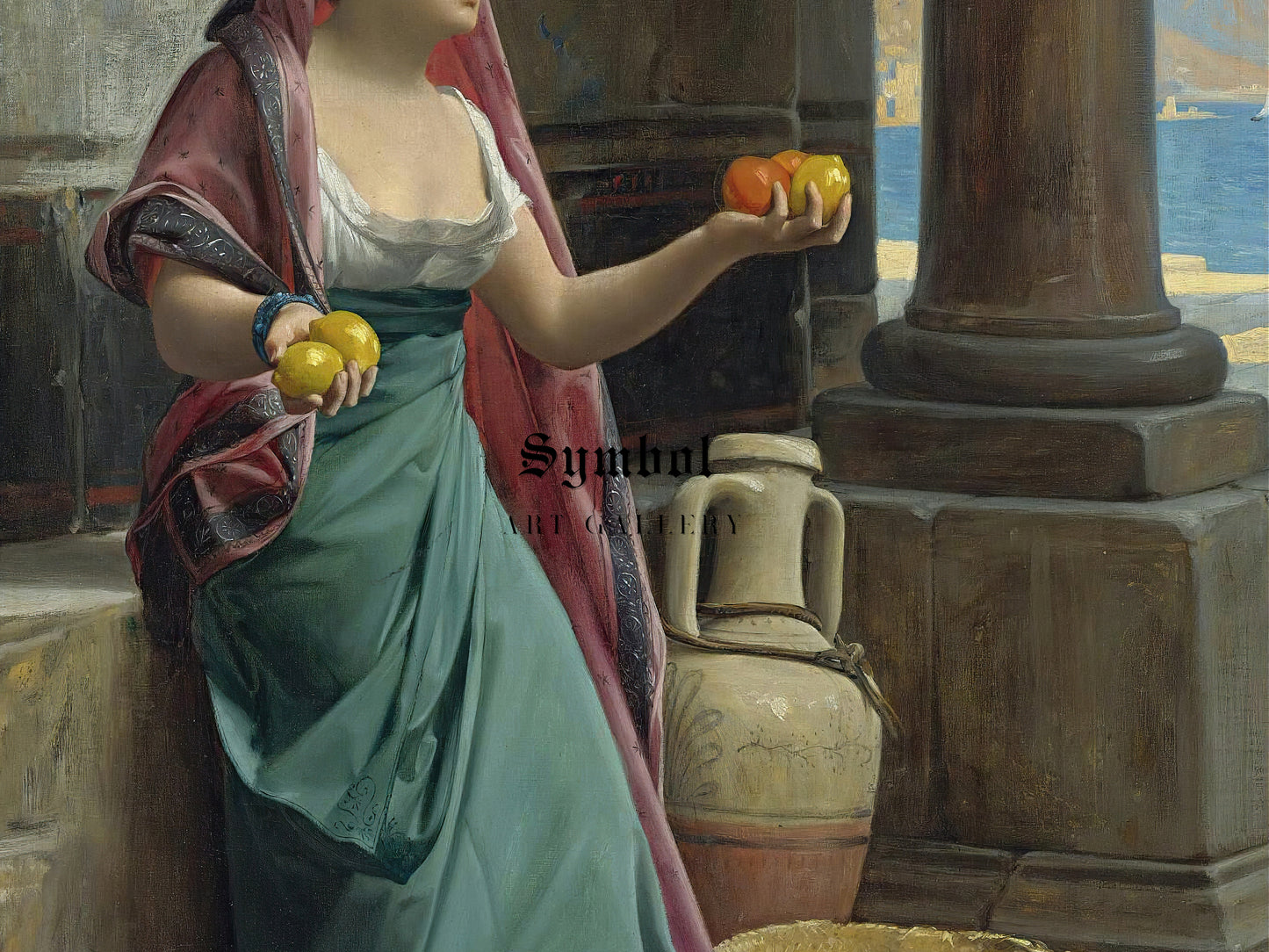 The Citrus Seller by Jean Lecomte du Nouÿ 1878, Wall Art Print, Fine Art Reproduction, Museum Quality Decor, Poster