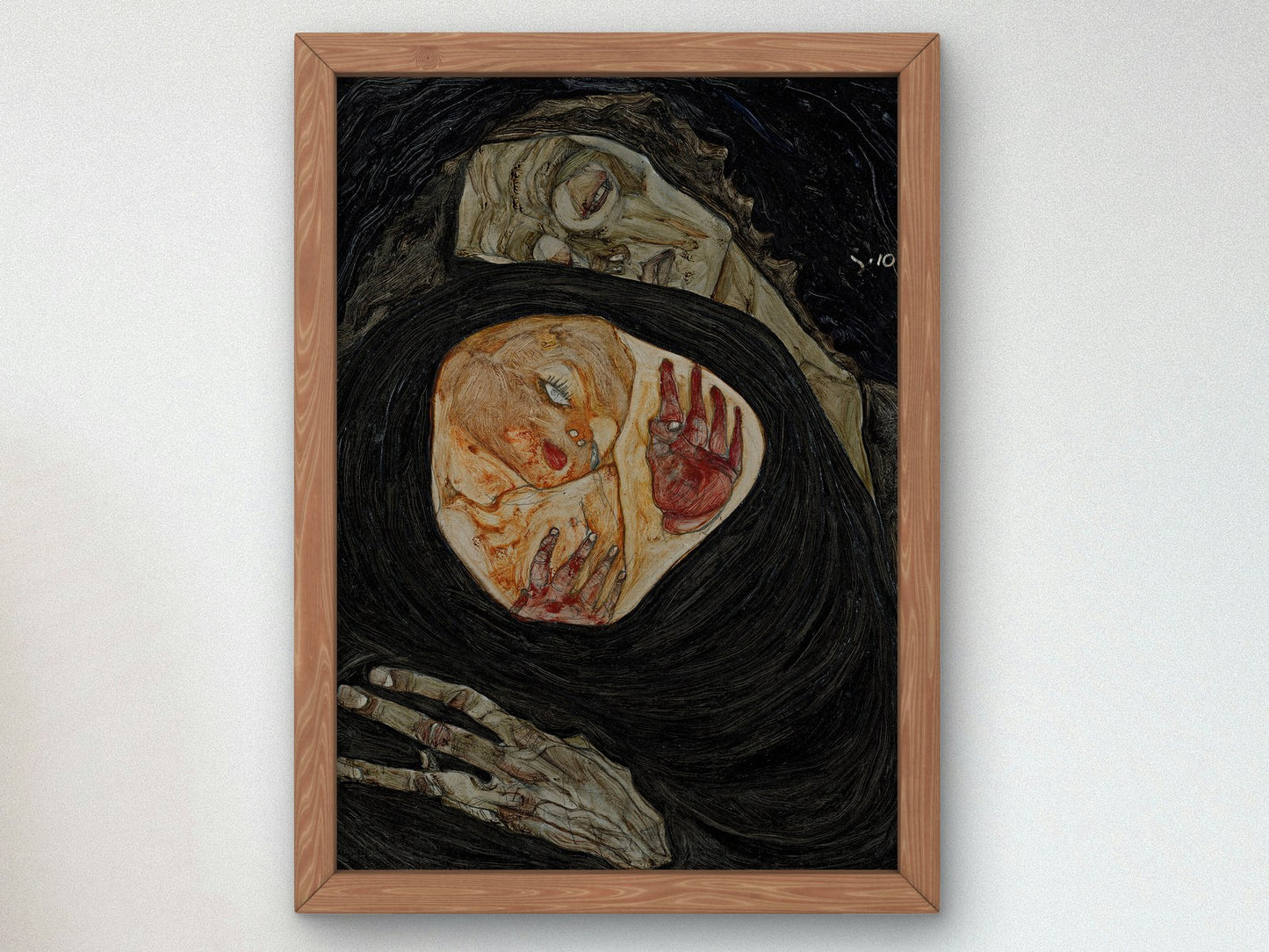 Dead Mother I by Egon Schiele 1910, Wall Art Print, Fine Art Reproduction, Museum Quality Decor, Poster