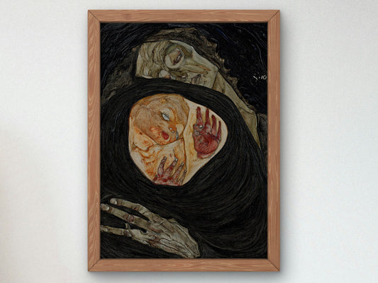Dead Mother I by Egon Schiele 1910, Wall Art Print, Fine Art Reproduction, Museum Quality Decor, Poster