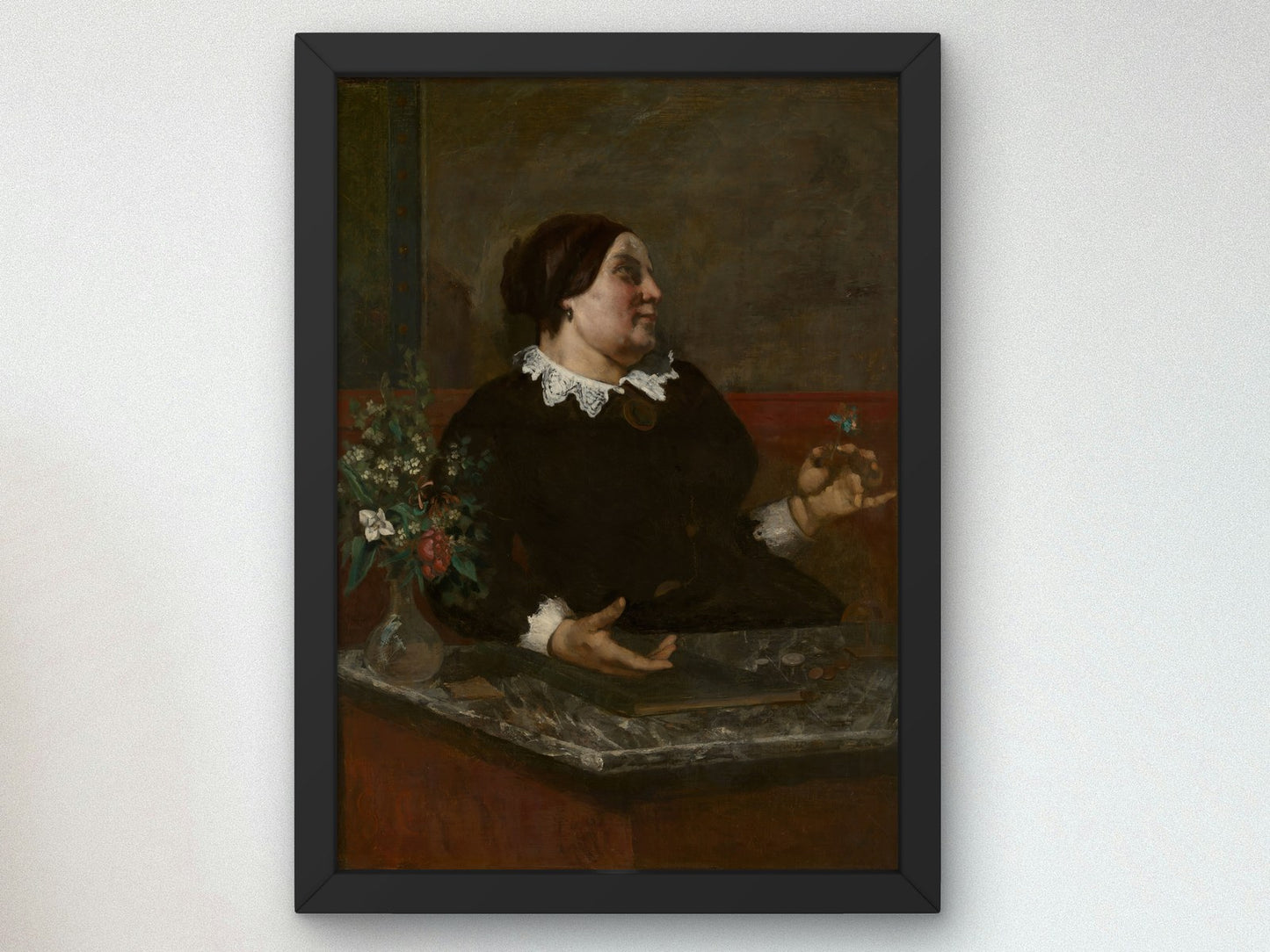 Mère Grégoire by Gustave Courbet 1855, Wall Art Print, Fine Art Reproduction, Museum Quality Decor, Poster