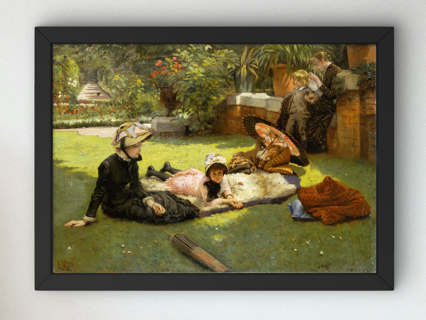 In Full Sunlight by James Tissot 1873, Wall Art Print, Fine Art Reproduction, Museum Quality Decor, Poster