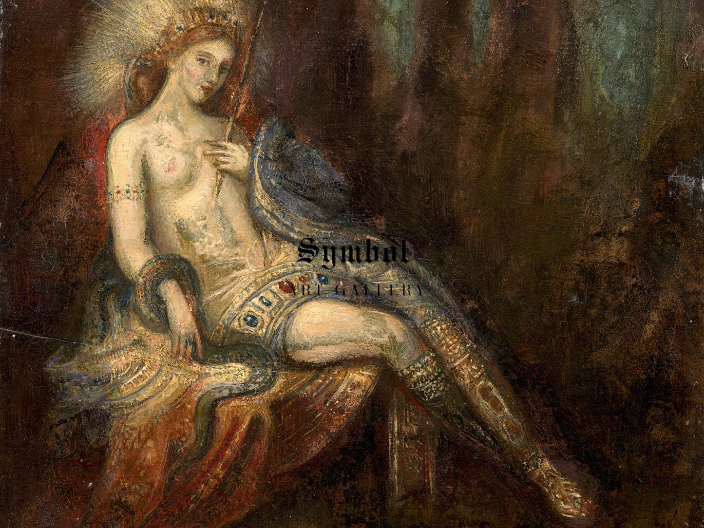 Goddess on a Rock by Gustave Moreau, Wall Art Print, Fine Art Reproduction, Museum Quality Decor, Poster