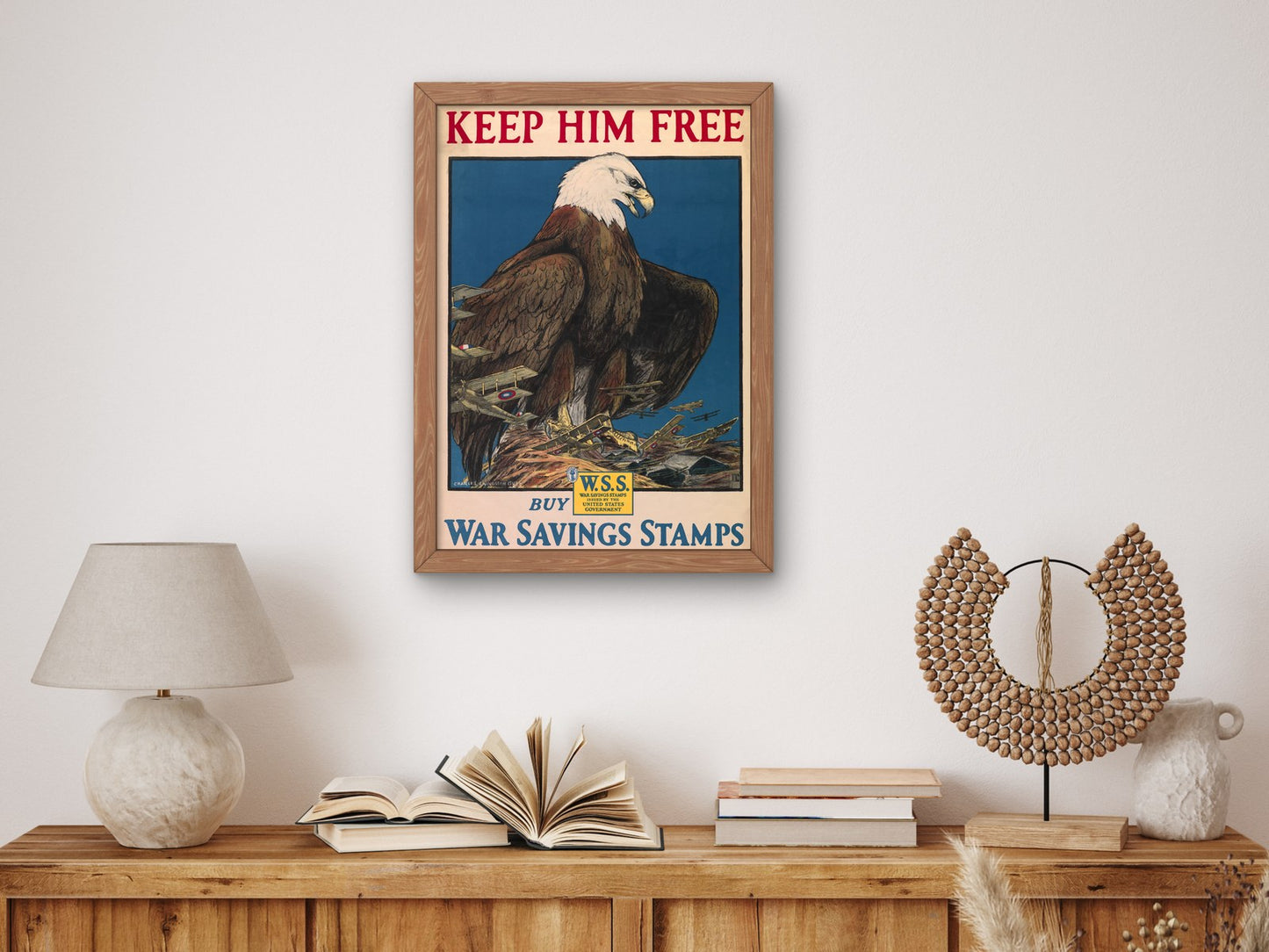 Keep Him Free by Charles Livingston Bull 1918, Wall Art Print, Fine Art Reproduction, Museum Quality Decor, Poster