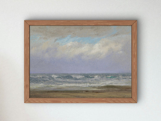 Drifting Clouds and Tumbling Sea by Dwight William Tryon 1915, Wall Art Print, Fine Art Reproduction, Museum Quality Decor, Poster