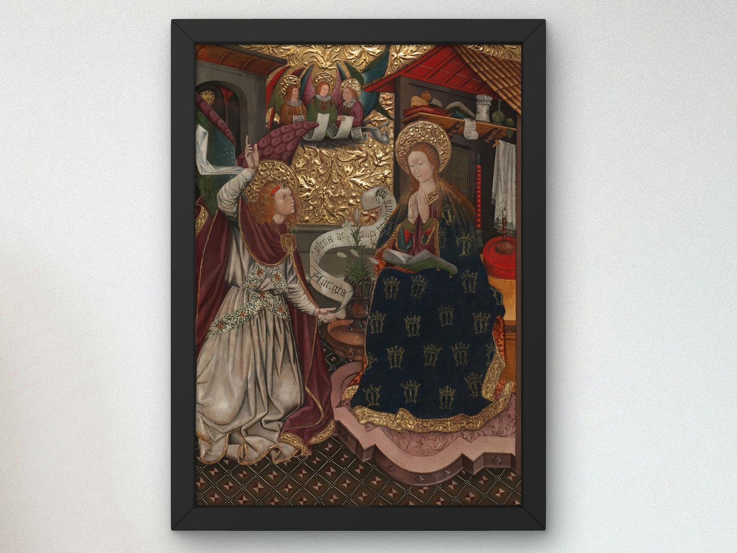 The Annunciation and The Nativity by Jaume Ferrer the Younger 1457, Wall Art Print, Fine Art Reproduction, Museum Quality Decor, Poster