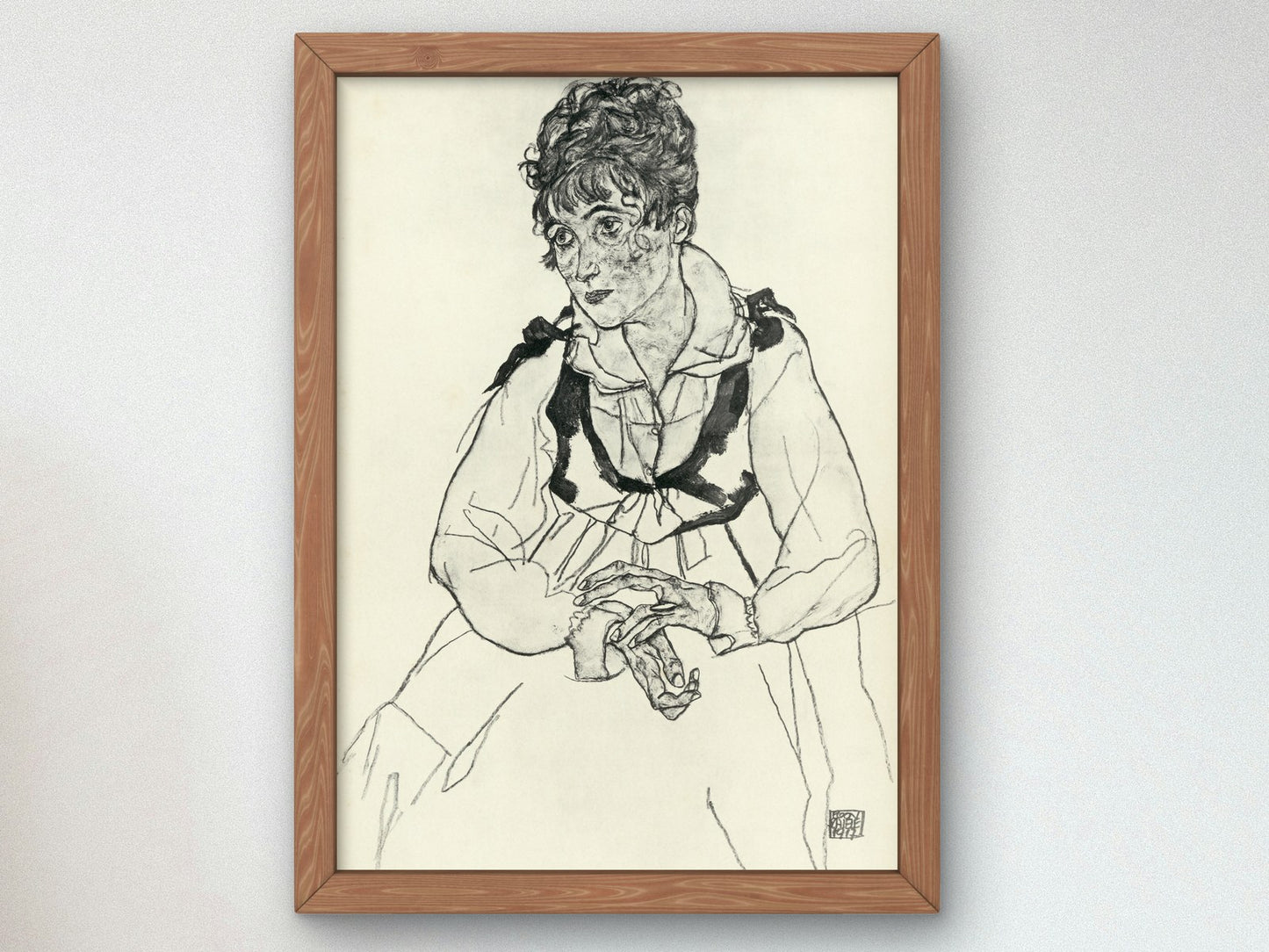 Portrait of a Woman by Egon Schiele 1917, Wall Art Print, Fine Art Reproduction, Museum Quality Decor, Poster