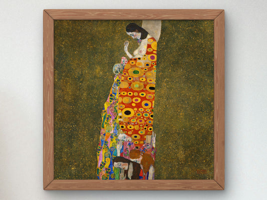 Hope II by Gustav Klimt 1907, Wall Art Print, Fine Art Reproduction, Museum Quality Decor, Poster