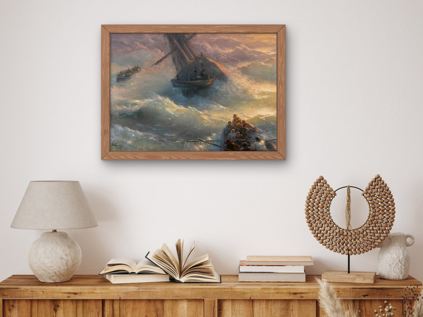 Abandoning Ship by Ivan Konstantinovich Aivazovsky 1882, Wall Art Print, Fine Art Reproduction, Museum Quality Decor, Poster