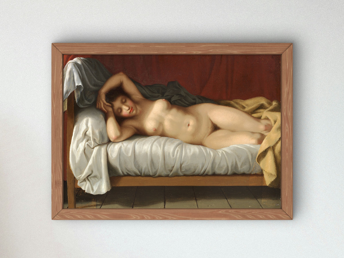 Reclining Model by Christoffer Wilhelm Eckersberg, Wall Art Print, Fine Art Reproduction, Museum Quality Decor, Poster