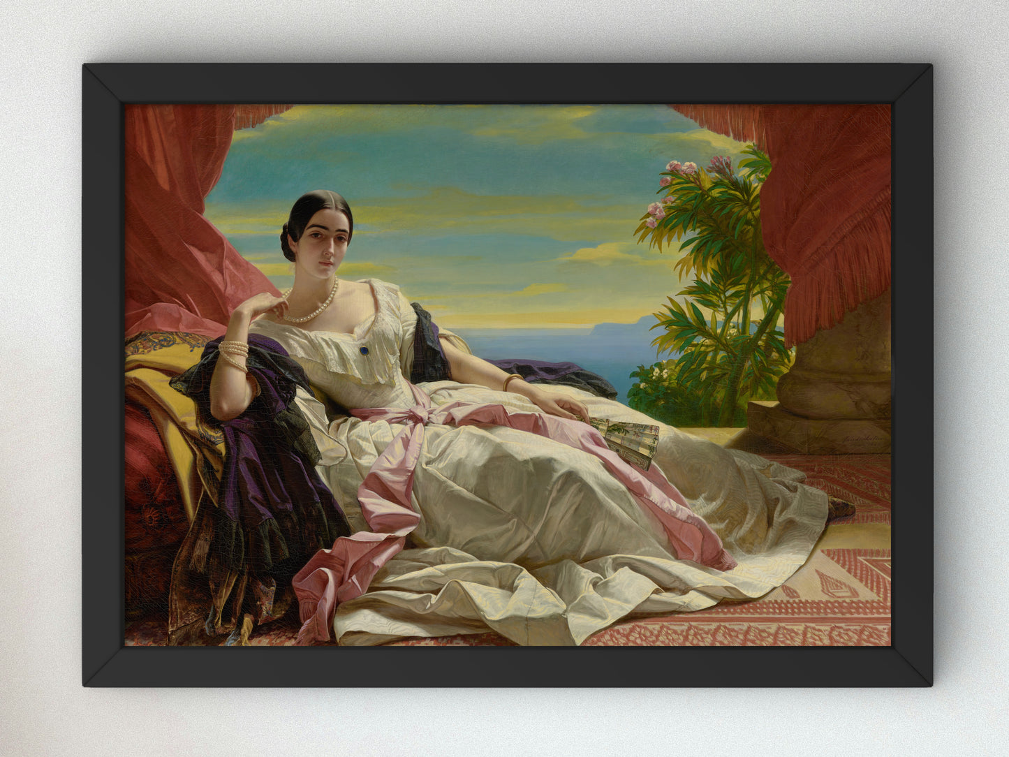 Portrait of Princess Leonilla by Franz Xaver Winterhalter 1843, Wall Art Print, Fine Art Reproduction, Museum Quality Decor, Poster