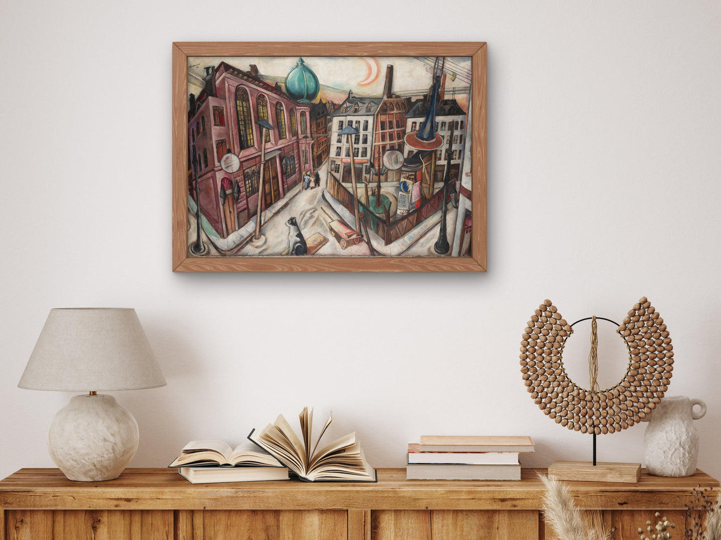 The Synagogue in Frankfurt am Main by Max Beckmann 1919, Wall Art Print, Fine Art Reproduction, Museum Quality Decor, Poster