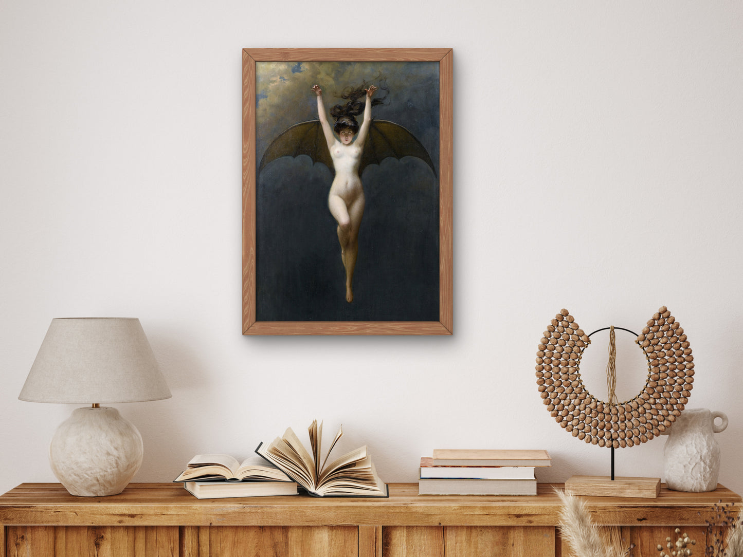 The Bat Woman by Albert Joseph Pénot 1890, Wall Art Print, Fine Art Reproduction, Museum Quality Decor, Poster
