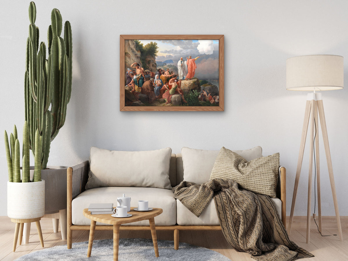 Moses Commands the Red Sea to Return and Pharaoh's Army Is Submerged by Christoffer Wilhelm Eckersberg 1815, Wall Art Print